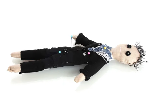Muñeca vudú novio aislado en blanco — Foto de Stock