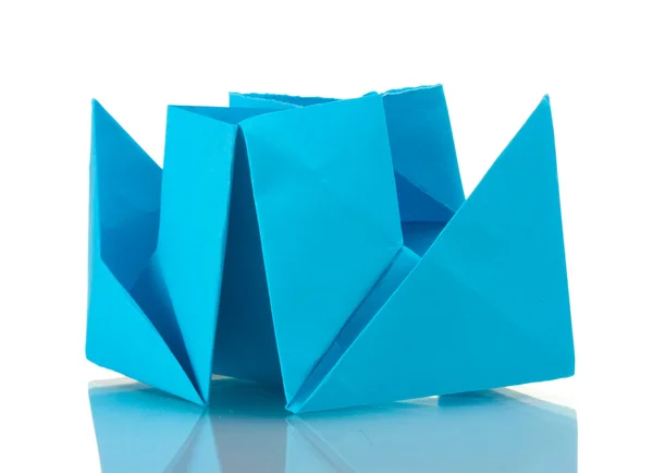 Origami papír parník izolované na bílém — Stock fotografie