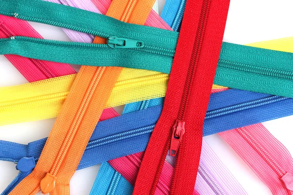 Multicolored zipper closeup — Stock Photo, Image