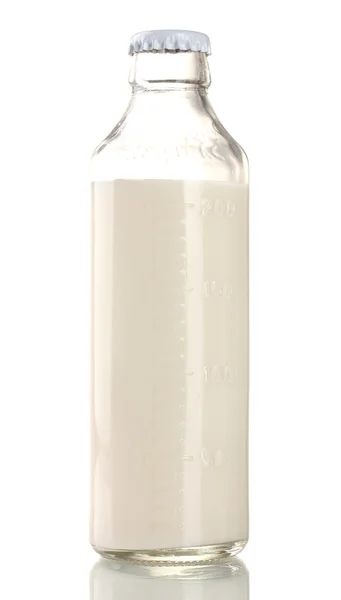 Bottiglia di latte isolata su bianco — Foto Stock