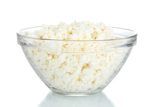 흰색 절연 그릇에 맛 있는 코 티 지 치즈 — 스톡 사진