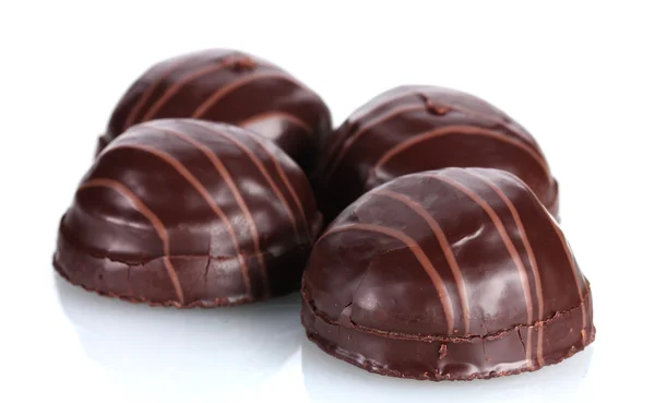Cioccolato al cioccolato isolato su bianco — Foto Stock