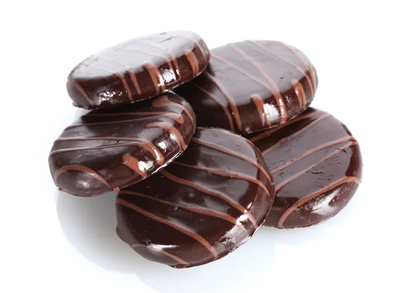 Biscoitos chalhocolate isolado em branco — Fotografia de Stock