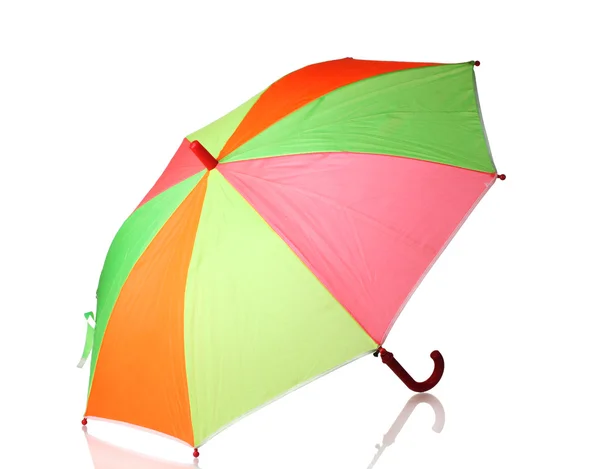 Parapluie multicolore isolé sur blanc — Photo