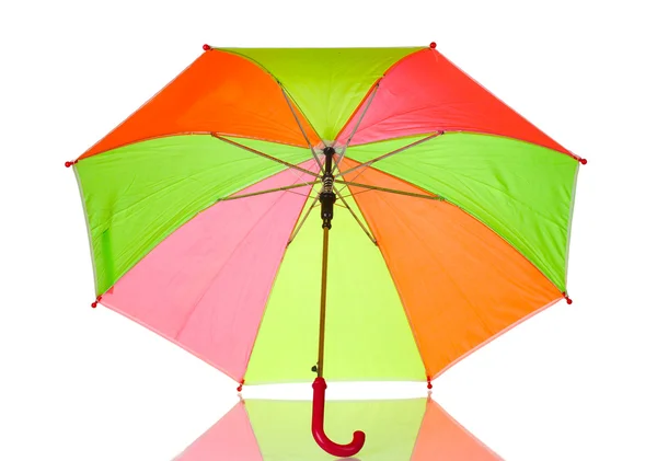 Разноцветный зонтик, изолированный на белом — стоковое фото