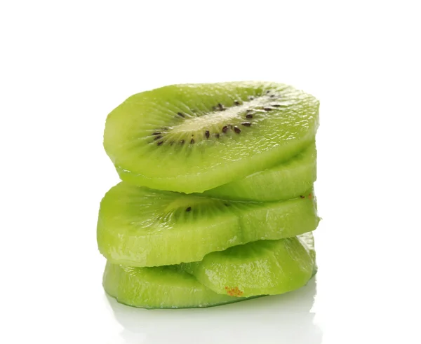 Sliced ripe kiwi isolated on white — Stock Photo, Image