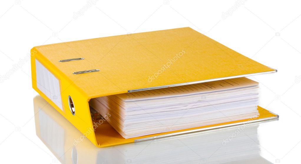 Office folder isolated on white