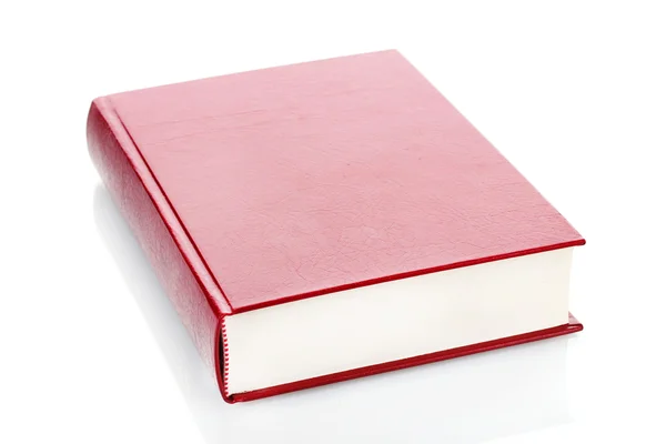 Nagy piros könyv elszigetelt fehér — Stock Fotó