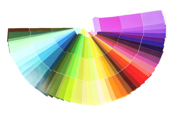 Ljusa palett med färger som isolerad på vit — Stockfoto