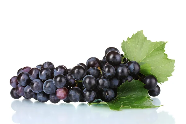 Uvas vermelhas maduras isoladas em branco — Fotografia de Stock