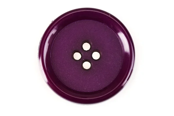 Крупним планом швейна кнопка ізольована на білому — стокове фото