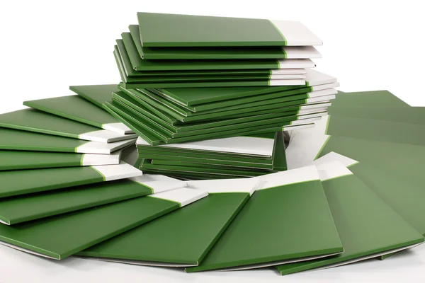 Mnoho zelené složky izolovaných na bílém — Stock fotografie