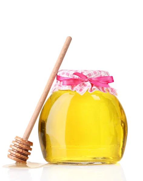흰색으로 분리 된 꿀 — 스톡 사진