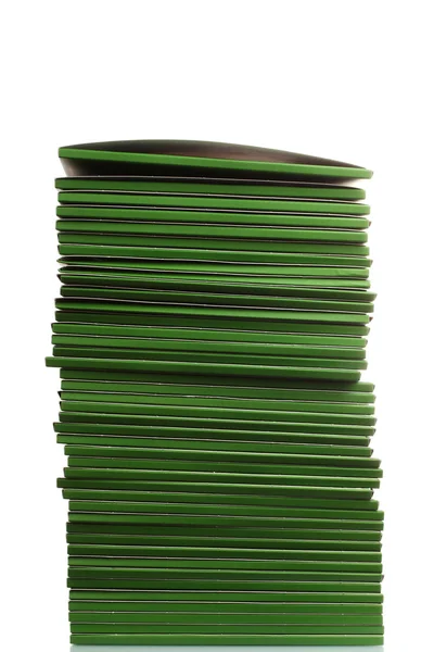 많은 녹색 폴더 흰색 절연 — 스톡 사진