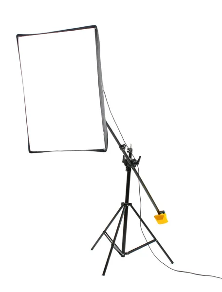 Studio flash on white background — Stock Photo, Image