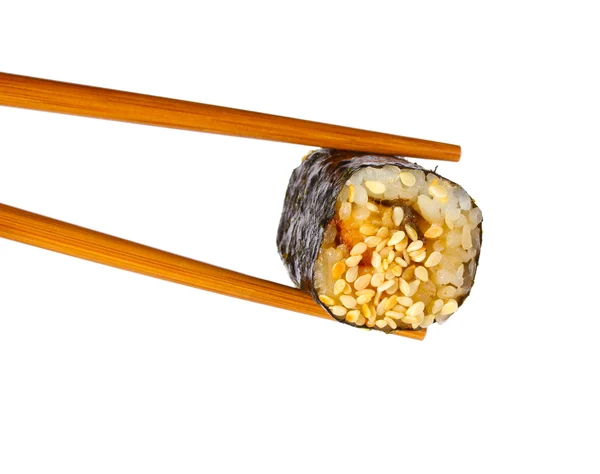 用筷子上白色隔离控股辊 — 图库照片