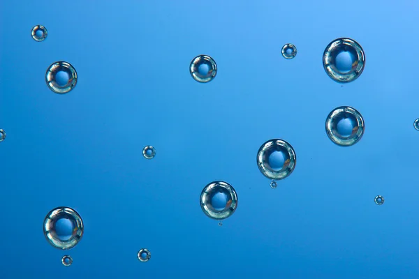 Μπλε νερό babbles closeup — Φωτογραφία Αρχείου