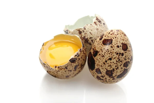 stock image Quail eggs isilated on white