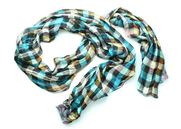 Beautiful scarf isolated on white — Stock Photo, Image