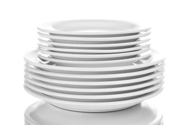 Clean plates isolated on white — Stock Photo, Image