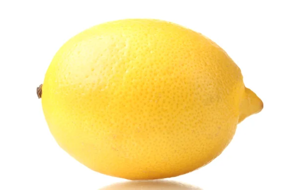 Rijp citroen geïsoleerd op wit — Stockfoto