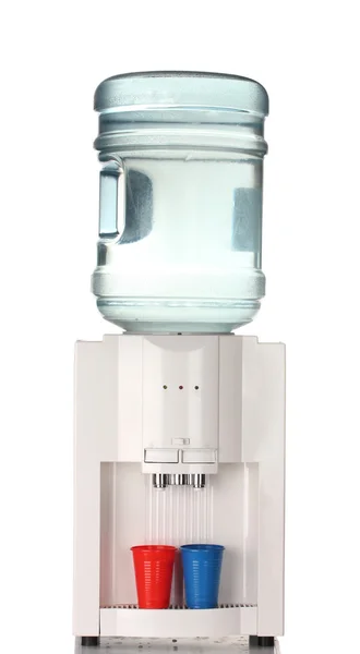 白で隔離される電気の水クーラー — ストック写真