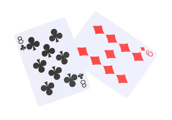 Zwei Karten isoliert auf Weiß — Stockfoto