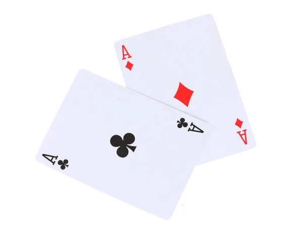 Two aces isolated on white — Stock Photo, Image
