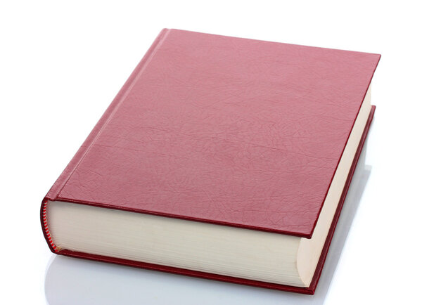 Big red book isolated on white
