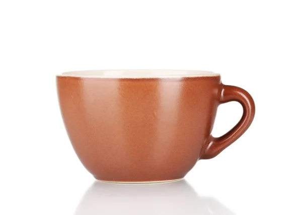 Bruin cup geïsoleerd op wit — Stockfoto