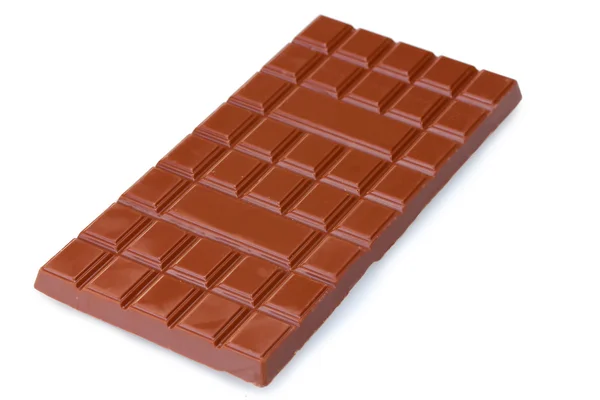 Bar of chocolate isolated on white — Stock Photo, Image