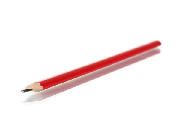 Kırmızı kalem beyaz üzerine izole — Stok fotoğraf