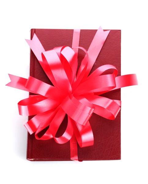 Red book az elszigetelt fehér ajándék — Stock Fotó
