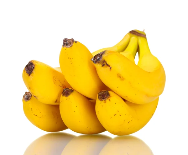 用白色隔离的香蕉束 — 图库照片