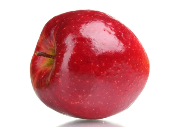 Сочное красное яблоко, изолированное на белом — стоковое фото