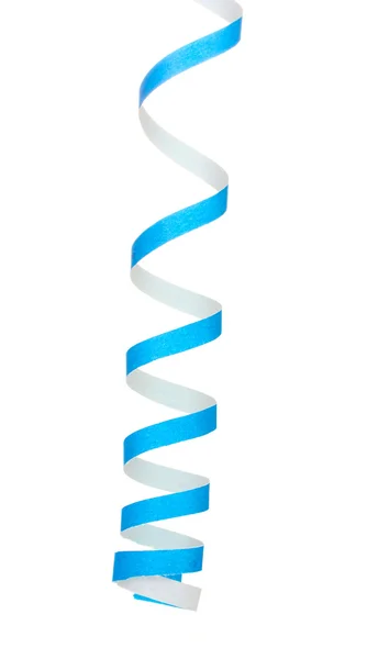 Blaue Luftschlange isoliert auf weiß — Stockfoto