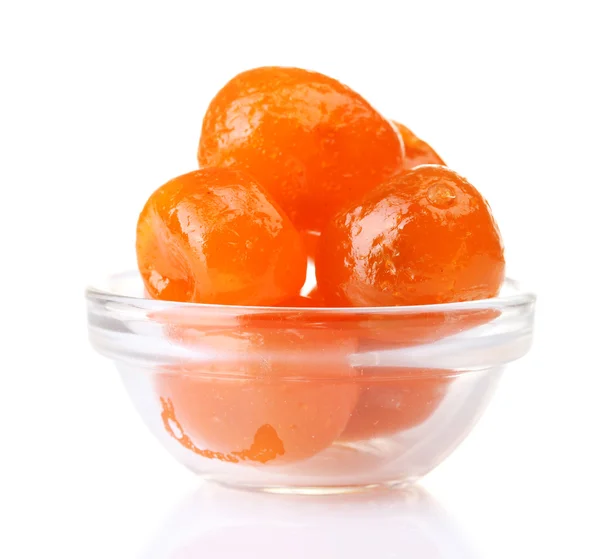 Szárított Tangerine elszigetelt fehér tálban — Stock Fotó