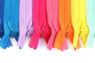 Multicolored zipper closeup clipart