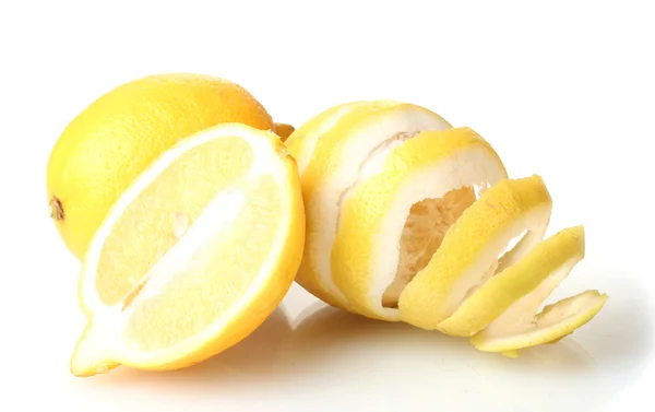 Érett citrom elszigetelt fehér — Stock Fotó
