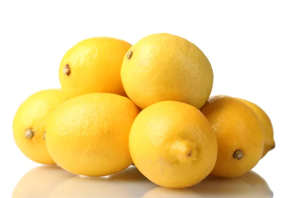 잘 익은 레몬 흰색 절연 — 스톡 사진