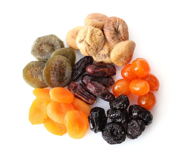 Fructe uscate izolate pe alb — Fotografie, imagine de stoc