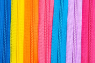 Multicolored zipper closeup clipart