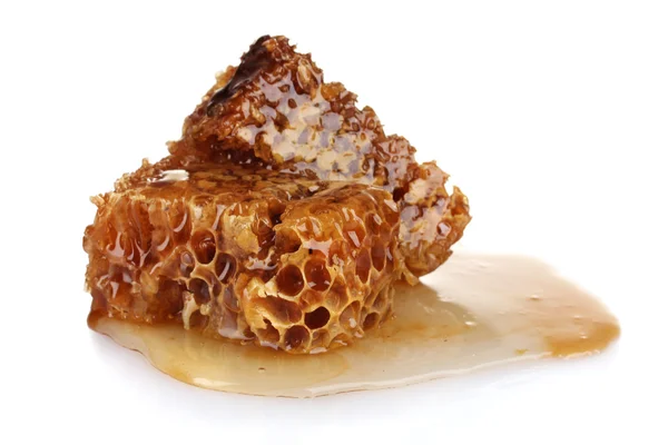 Tasty honeycombs isolated on white — Stock Photo, Image