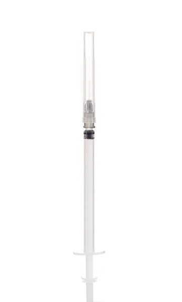 Insulin syringe isolated on white — Stock Photo, Image