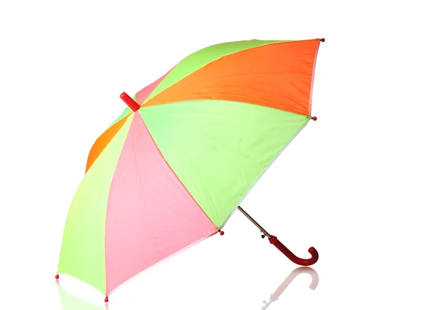 Parapluie multicolore isolé sur blanc — Photo