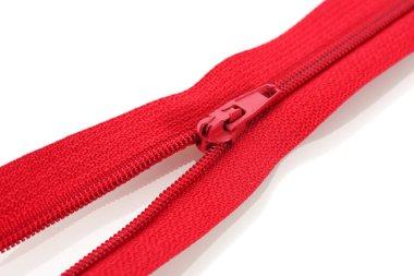 Red zipper closeup clipart