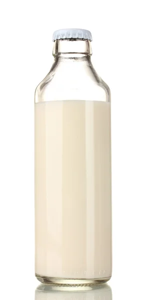 Flasche Milch isoliert auf weiß — Stockfoto