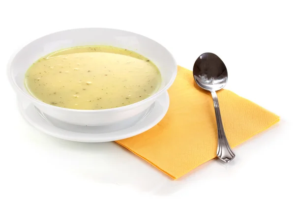 Sup lezat diisolasi di atas putih — Stok Foto