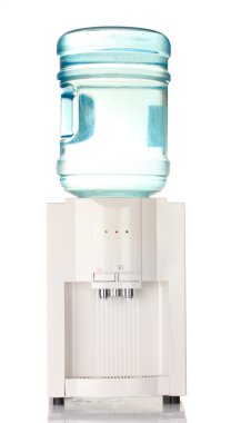 Electric water cooler isolated on white clipart