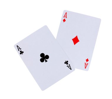 Two aces isolated on white clipart